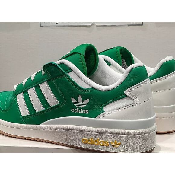 Adidas Men\'s Forum Low CL - IF9823 - Green / Off White - Bold Gold - Size 9 main image 5